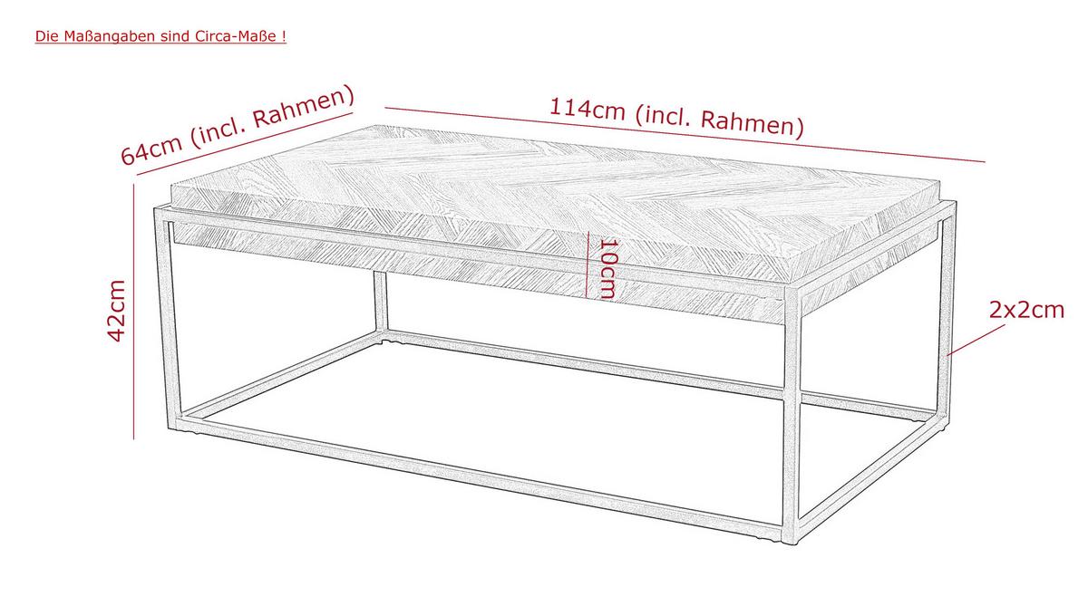 Couchtisch Carlos Hellgrau L: 114 Cm - Hellgrau/Schwarz, Design, Holzwerkstoff/Metall (114/64/42cm) - Livetastic
