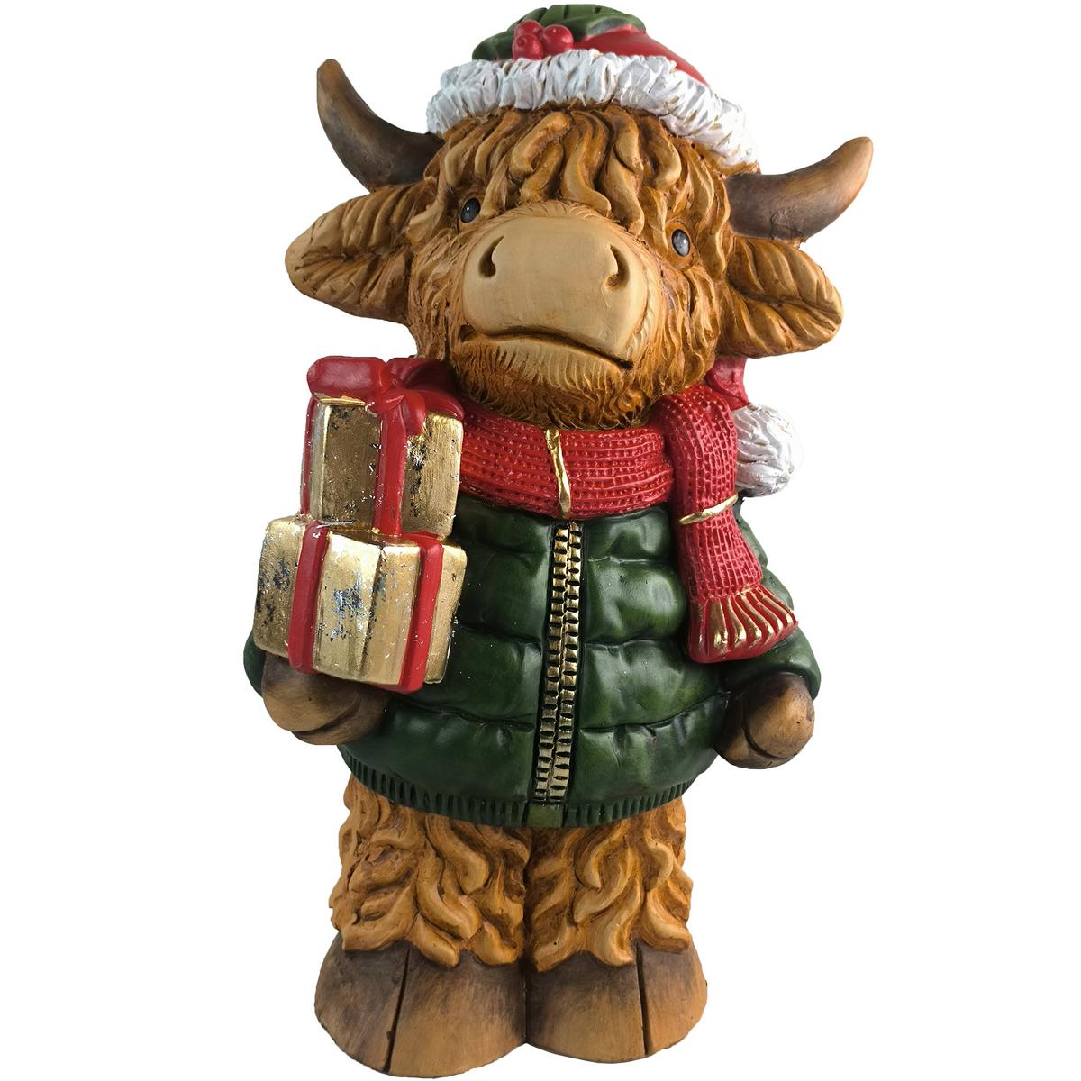 Dekostier Gustav - Rot/Goldfarben, KONVENTIONELL, Stein (27/19/43cm) - Luca Bessoni