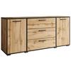 Sideboard Bogota XL Eiche Wotan Dekor - Eiche Wotan/Schwarz, Basics, Holzwerkstoff (150/68/40cm) - P & B