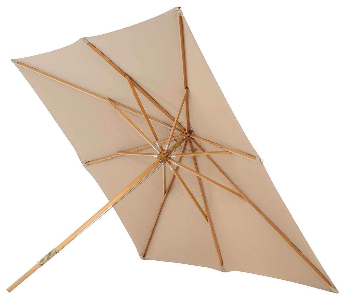 Sonnenschirm Naxos - Hellbraun, KONVENTIONELL (300/262/300cm) - Gardenson