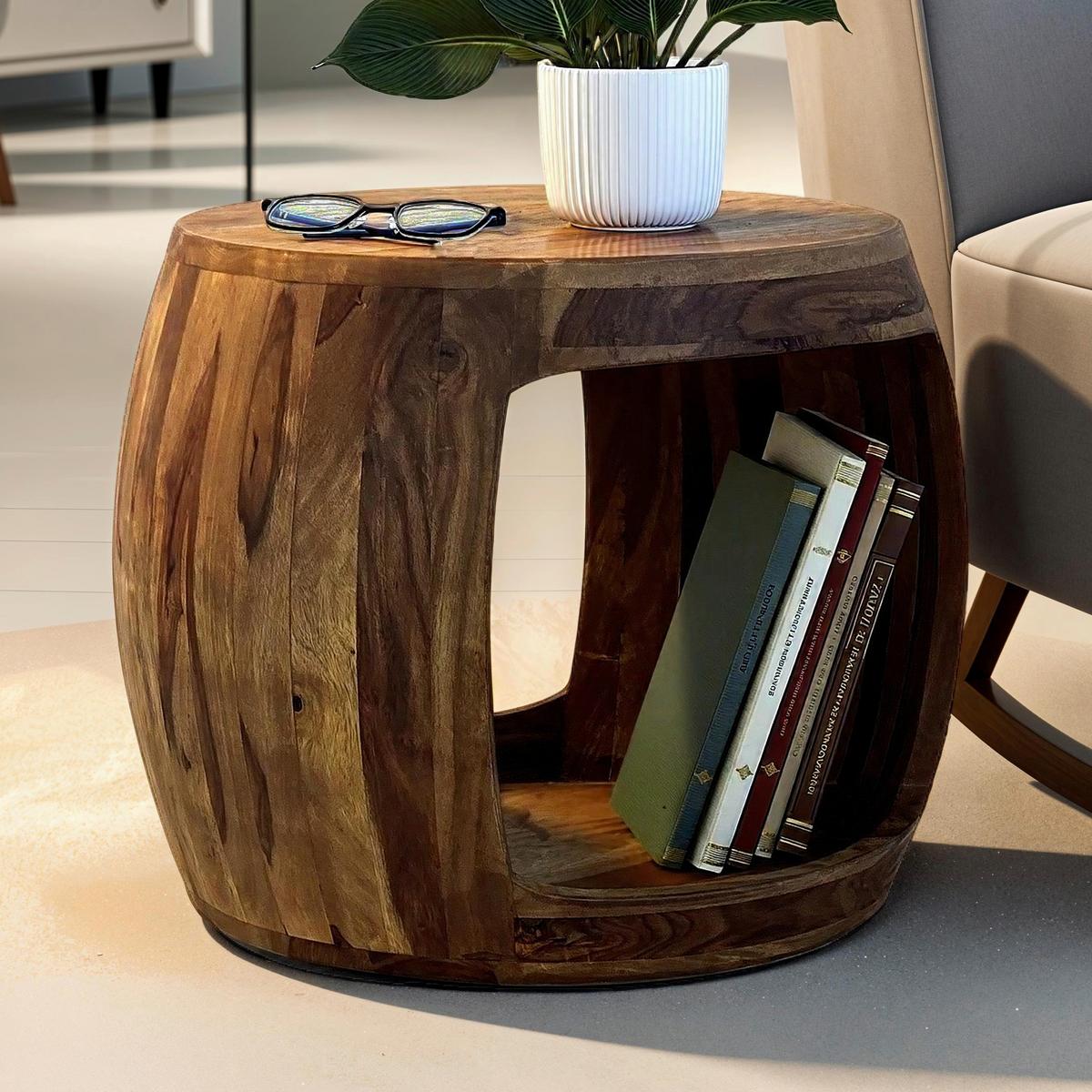 BEISTELLTISCH Braun L: 50cm - Braun, Design, Holz (50/50/40cm) - MID.YOU
