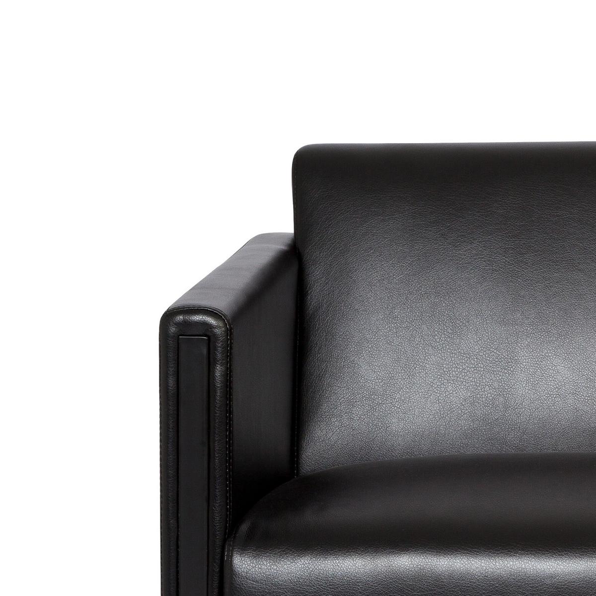 2-Sitzer-Sofa Bali Black Schwarz - Schwarz, MODERN, Textil (111/78/71cm) - MID.YOU