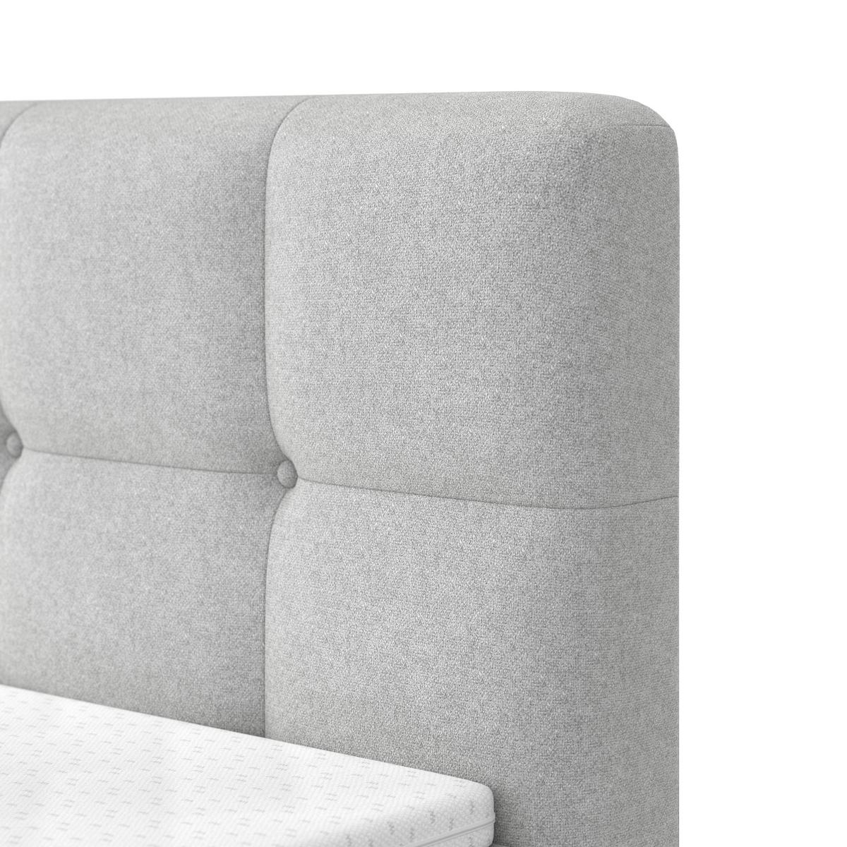 Posteľ boxspring MARBELLA 180x200, svetlosivá - čierna/svetlosivá, Modern, kov/drevo (180/200cm) - Bessagi Home