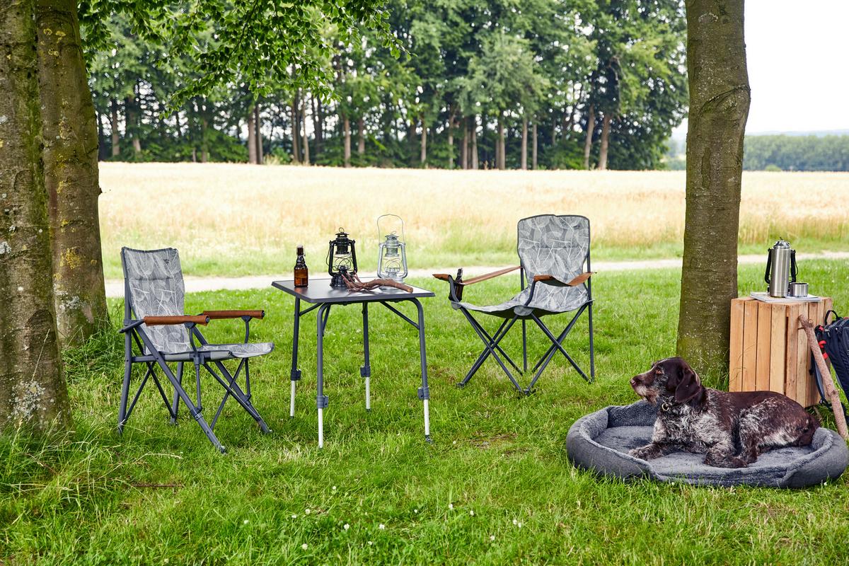 Campingsessel Klappbar M51745 Mit Tragetasche - Anthrazit/Braun, KONVENTIONELL, Textil/Metall (73/55/99cm) - Siena Garden