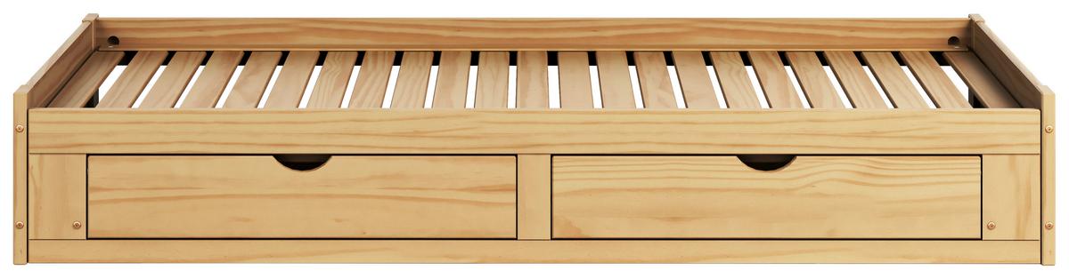 Ausziehbett Livio Ii - Naturfarben, MODERN, Holz/Holzwerkstoff (90/200cm) - MID.YOU