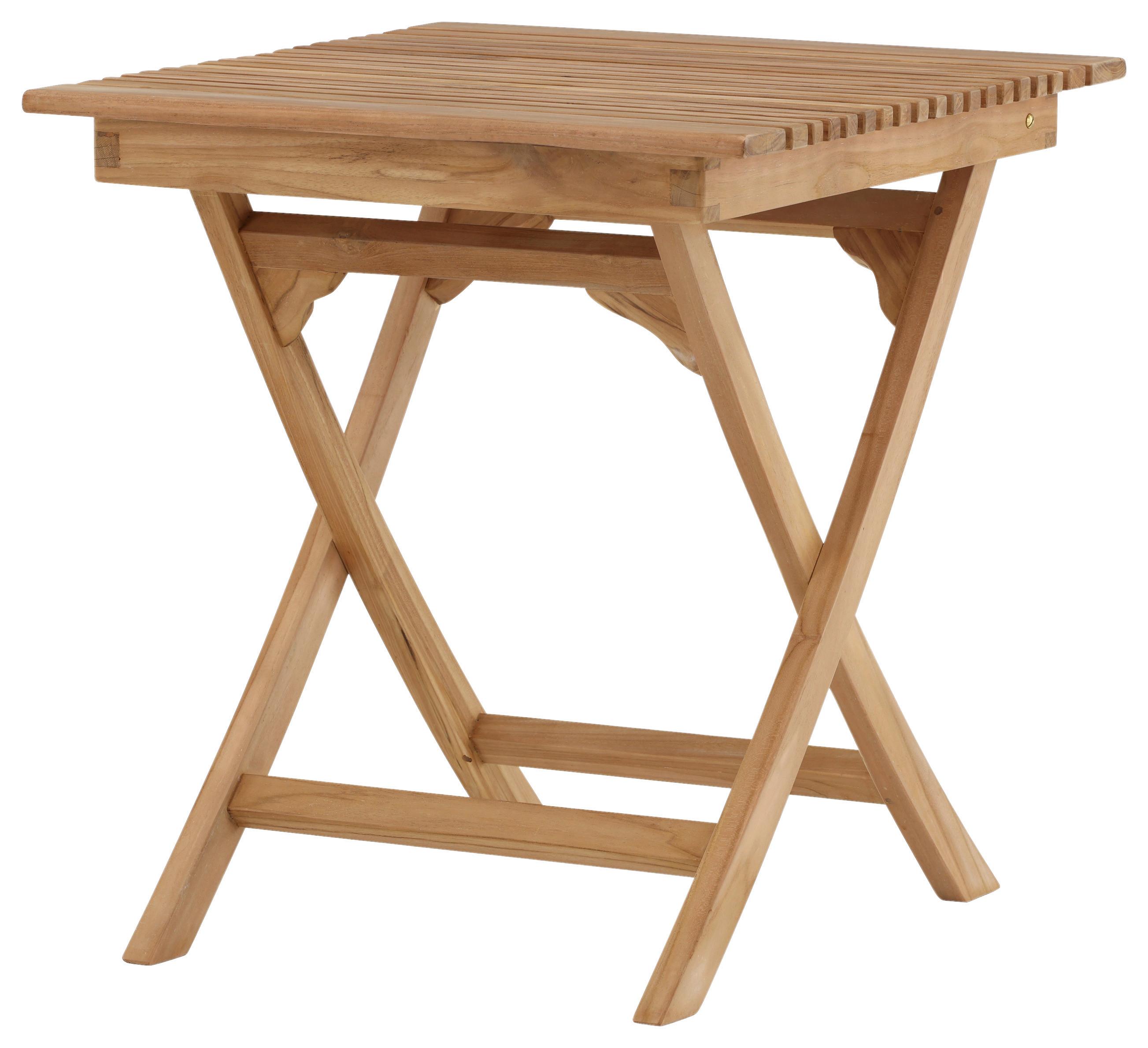 Gartentisch Klappbar Ghana Teakholz L 70 Cm - Teakfarben, KONVENTIONELL, Holz (70/70/75cm) - Gardenson