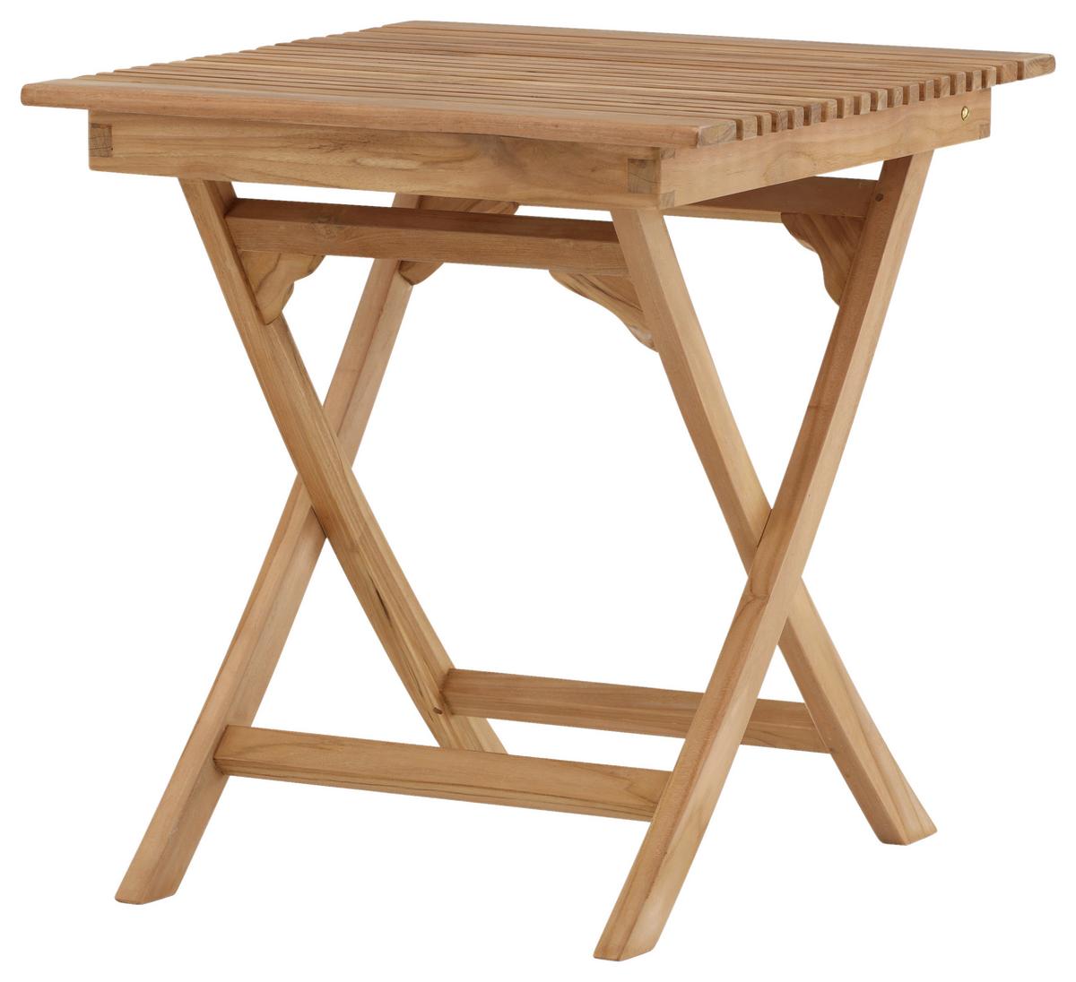 Gartentisch Klappbar Ghana Teakholz L 70 Cm - Teakfarben, KONVENTIONELL, Holz (70/70/75cm) - Gardenson