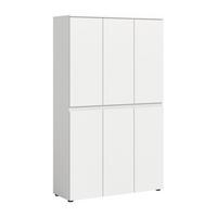 Garderobenschrank Scarpa, Weiß B: 105 Cm - Schwarz/Weiß, Design, Holzwerkstoff (105/175/37cm) - Livetastic