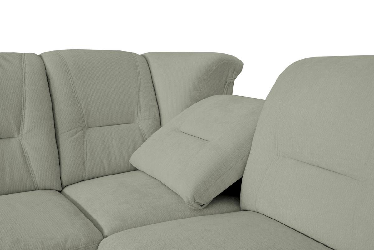 ECKSCHLAFSOFA Rafael, Mintgrün S: 279x224cm - Beige/Schwarz, Trend, Textil (279/224cm)