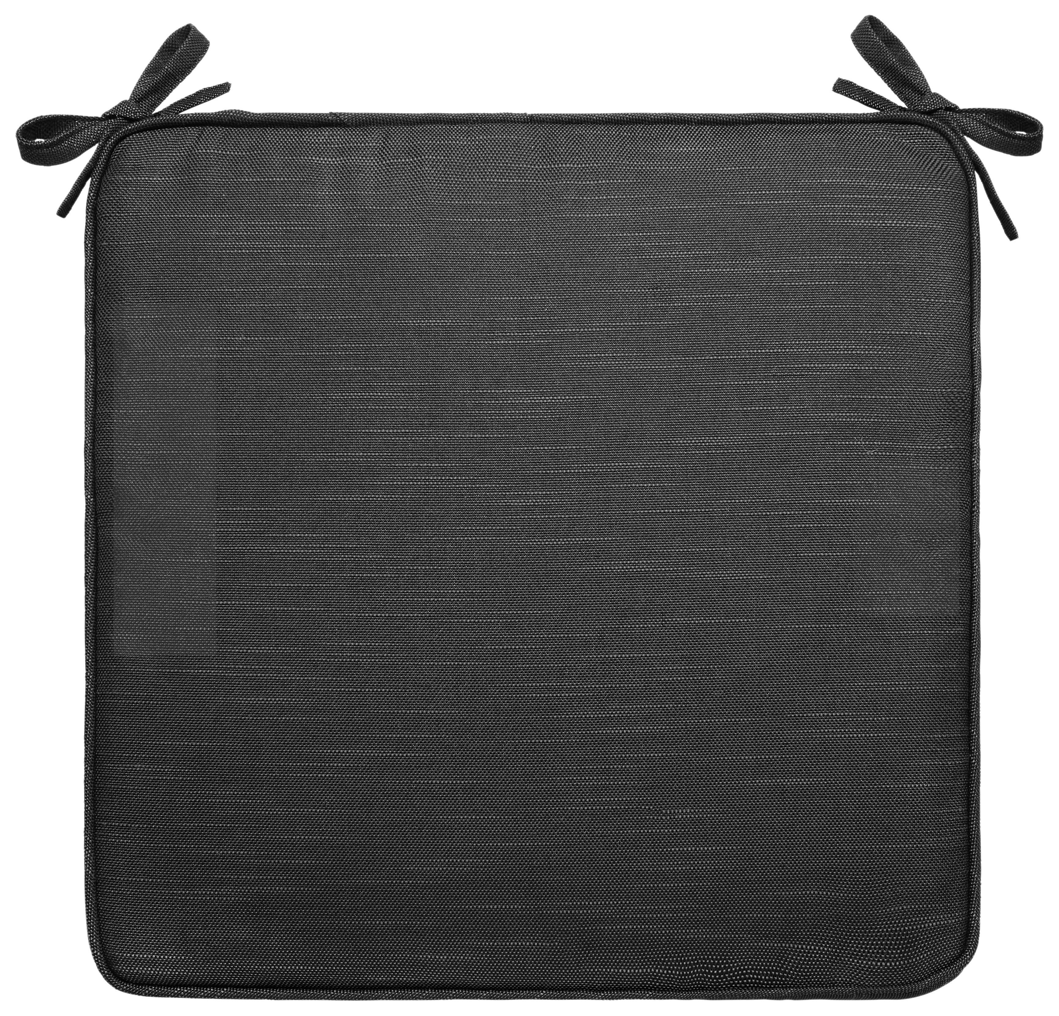 PODSEDÁK Petti, 45/45/4cm, černá - černá, Moderní, textil (45/45/4cm) - Mömax