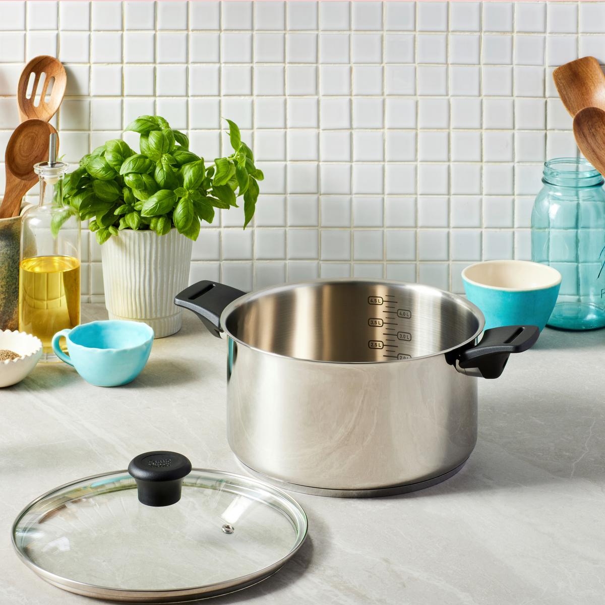Kochtopfset Jamie Oliver Everyday Kitchen - Edelstahlfarben, Basics, Metall - Tefal