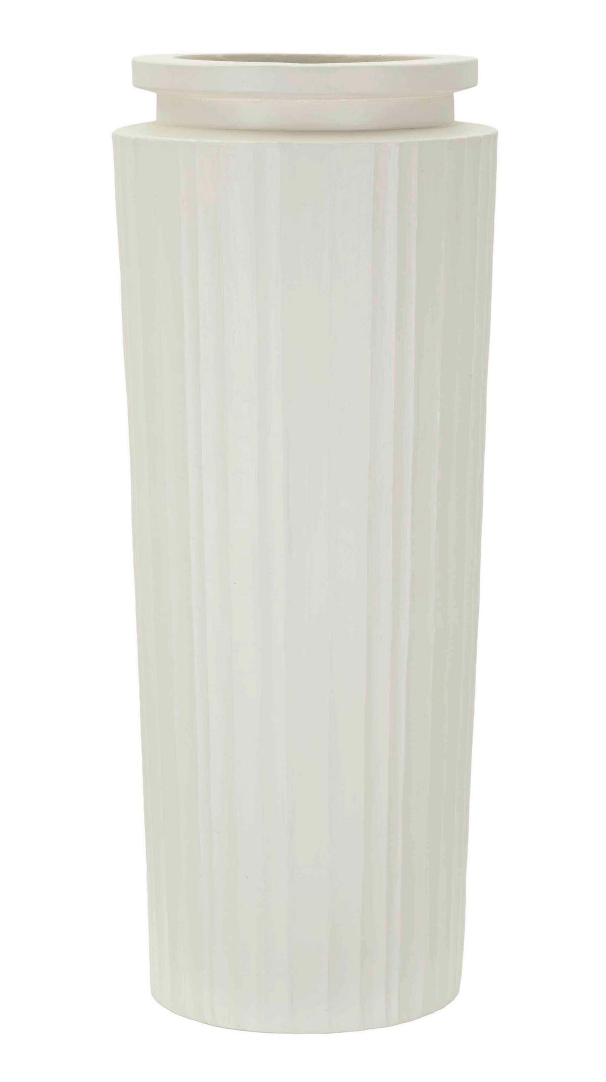 Vase High Pot Creme B: 32 cm - Creme, Basics, Metall (32/80/32cm)