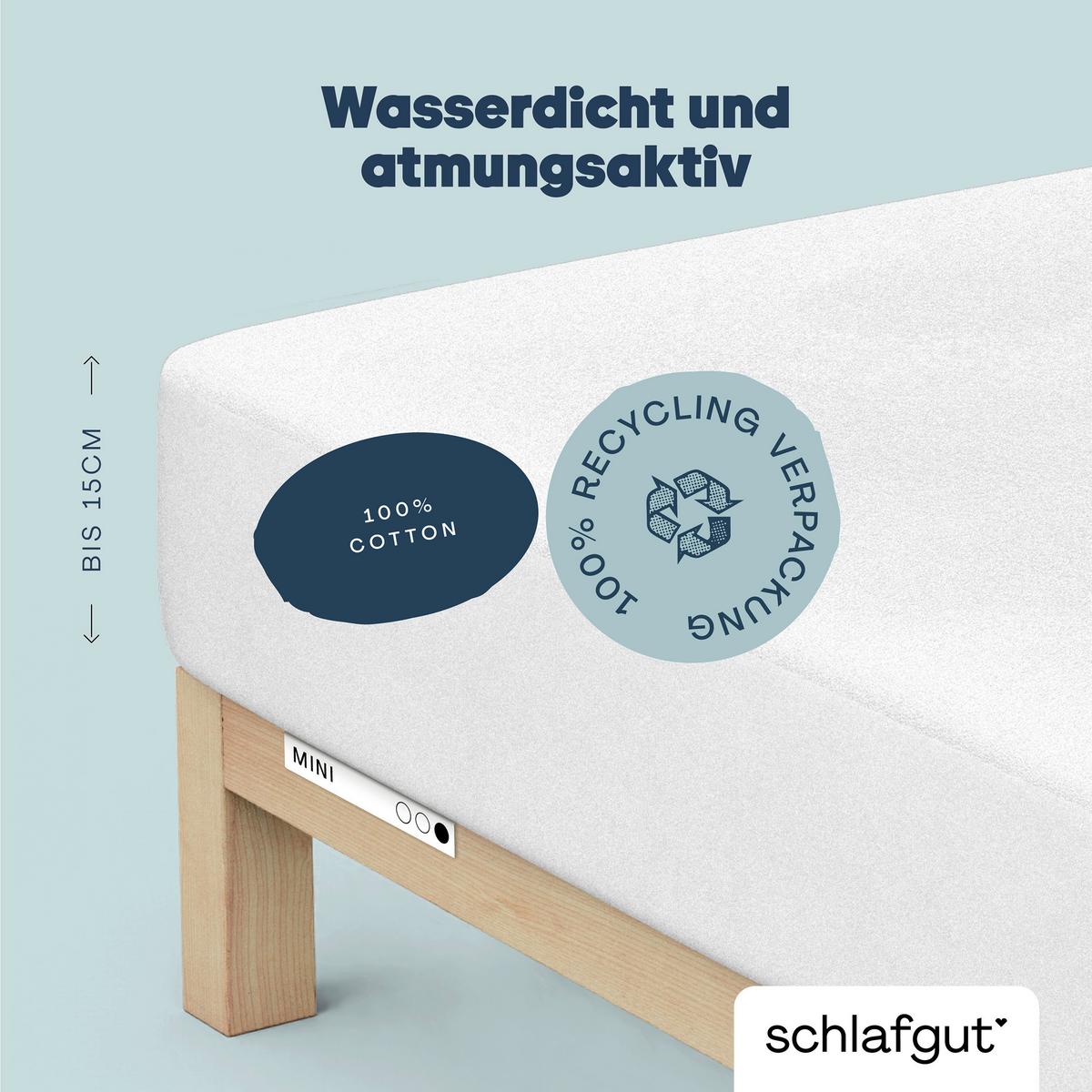 Matratzenauflage Baselayer Pro Molton Mini - Weiß, Basics, Textil (70/140cm) - Schlafgut