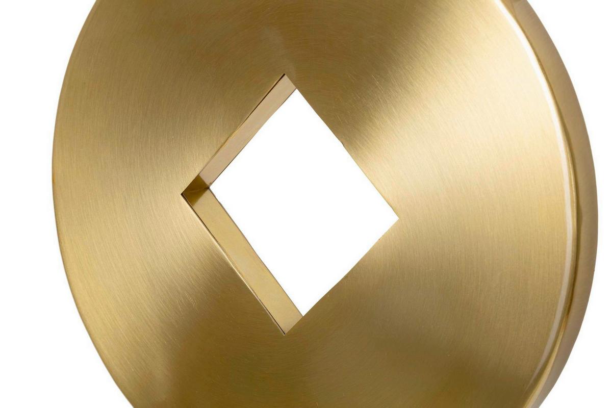 Tischleuchte Glamy Arc B Weiß, Goldfarben B: 21 cm - Goldfarben/Weiß, Basics, Glas/Metall (21/50/21cm)