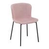 Židle NOEMIE růžová - růžová/černá, Moderní, kov/dřevo (46/79/56cm) - Bessagi Home