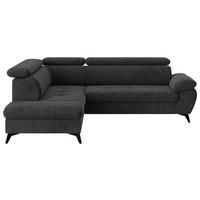 Ecksofa mit Bettkasten Hudson 100x256 cm Dunkelgrau - Schlammfarben/Dunkelgrau, Textil (207/265cm) - MID.YOU