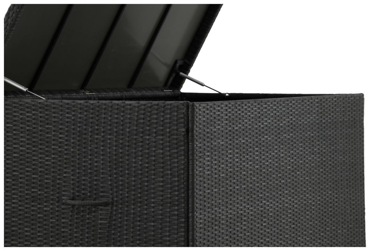 Kissenbox Amazon - Schwarz, KONVENTIONELL, Kunststoff (150/100/90cm) - Gardenson