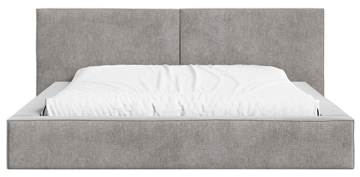POLSTERBETT Jasmine Grau 160x200cm - Schwarz/Grau, MODERN, Holz/Metall (160/200cm) - MID.YOU