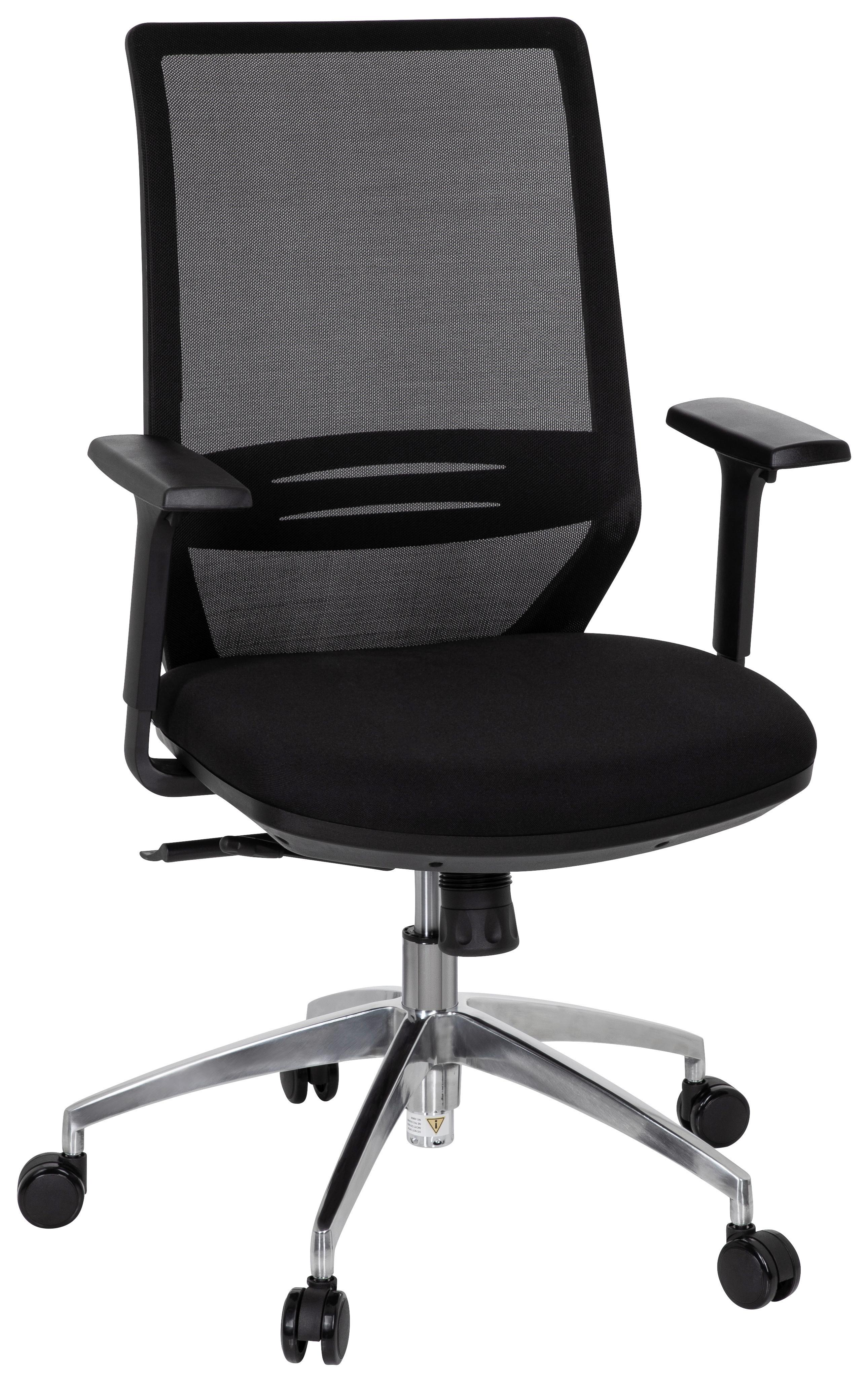 Drehstuhl Profondo Schwarz - Schwarz, MODERN, Kunststoff/Textil (60/110/61cm) - MID.YOU