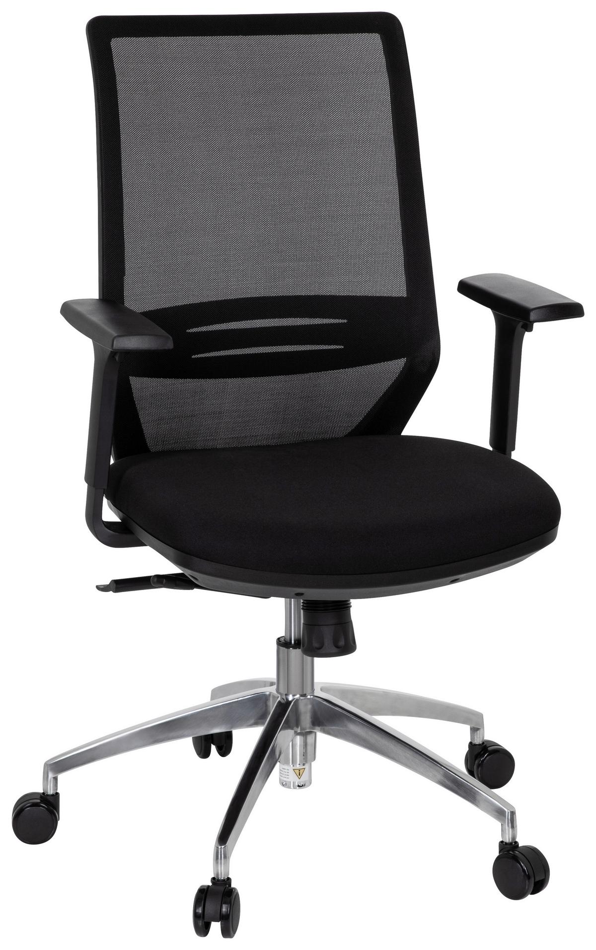 Drehstuhl Profondo Schwarz - Schwarz, MODERN, Kunststoff/Textil (60/110/61cm) - MID.YOU