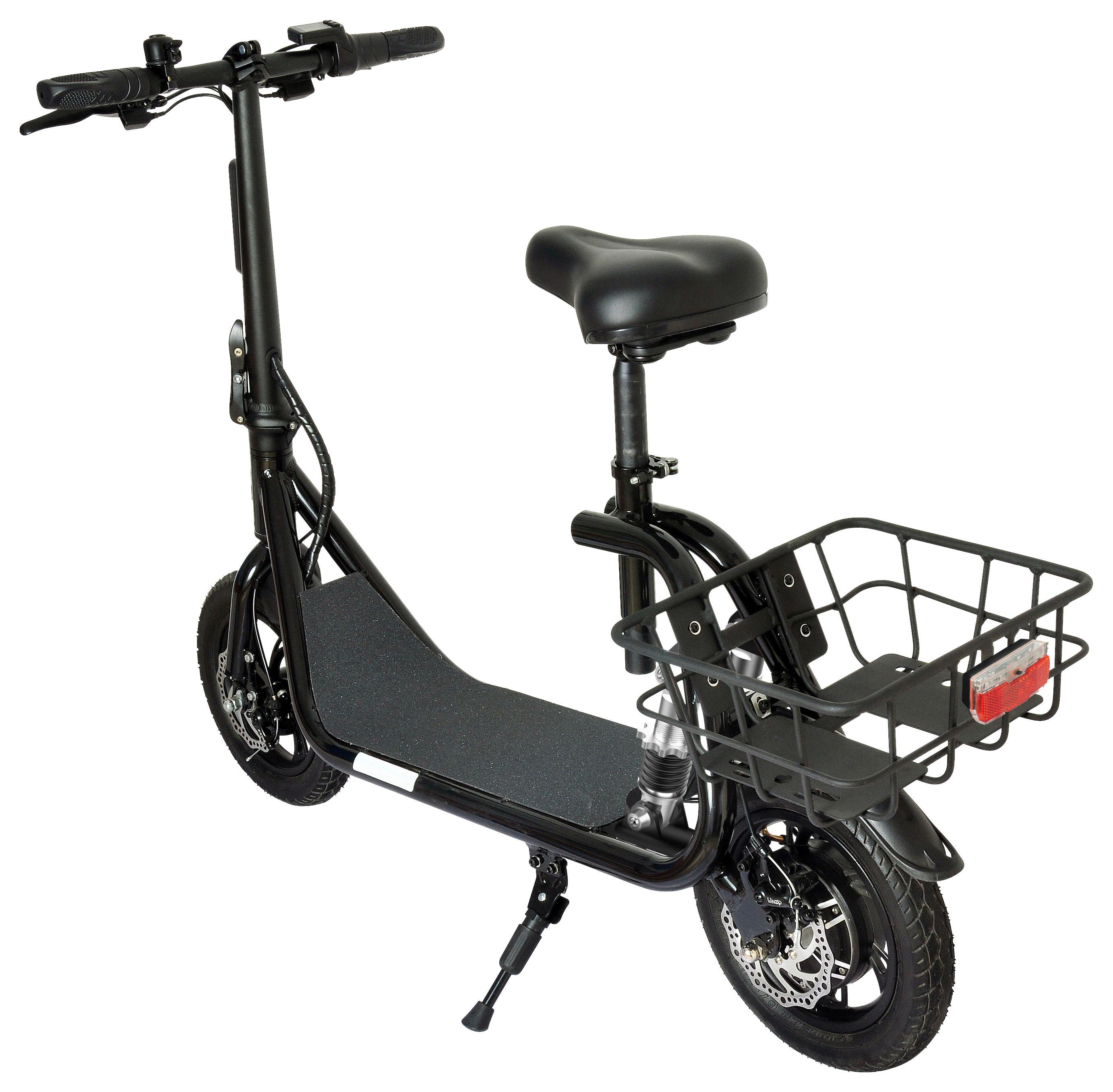 E-Scooter Eks 77 Klappbar inkl. Ladegerät - Schwarz, Basics, Kunststoff/Metall (127/48/97cm)