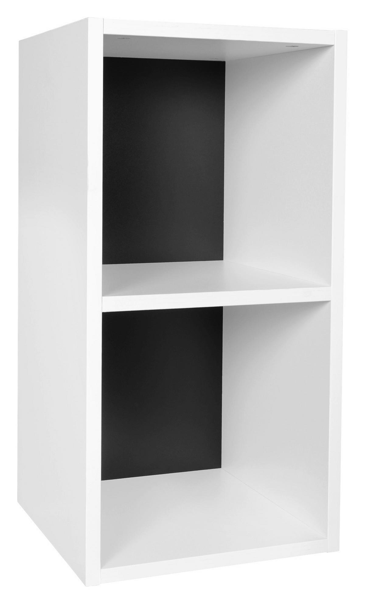 Víceúčelový regál standregal: bílá/černá - bílá/černá, Konvenční, kompozitní dřevo (30/60/30cm) - MID.YOU