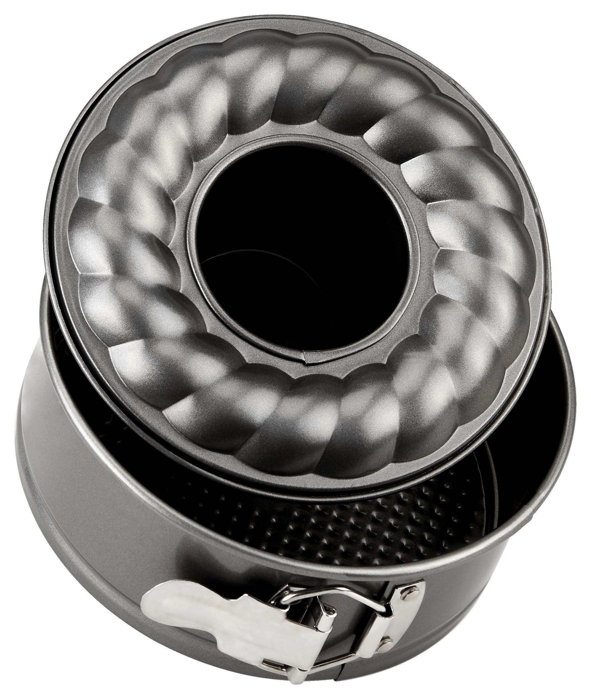 Springform Riccarda Rund DxH: 18x7 cm Antihaftbeschichtet - Grau, ROMANTIK / LANDHAUS, Metall (18/7cm) - James Wood
