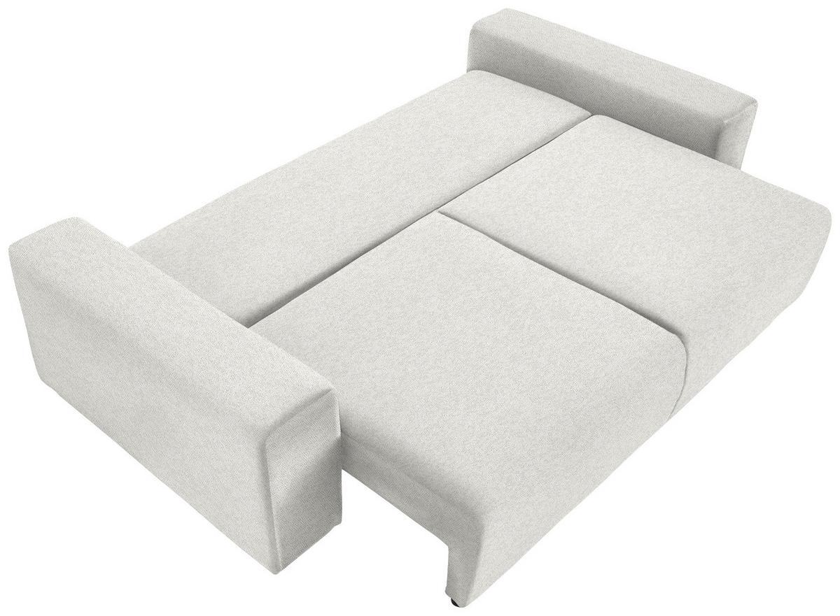 Schlafsofa Vouge Beige Bettkasten, B: 255 Cm - Beige/Buchefarben, KONVENTIONELL, Textil (255/86/123cm) - Livetastic