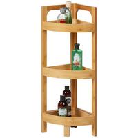 ROHOVÝ REGÁL CLIO -SB- - průhledné/hnědá, Moderní, dřevo (23/79/23cm) - ecoTree