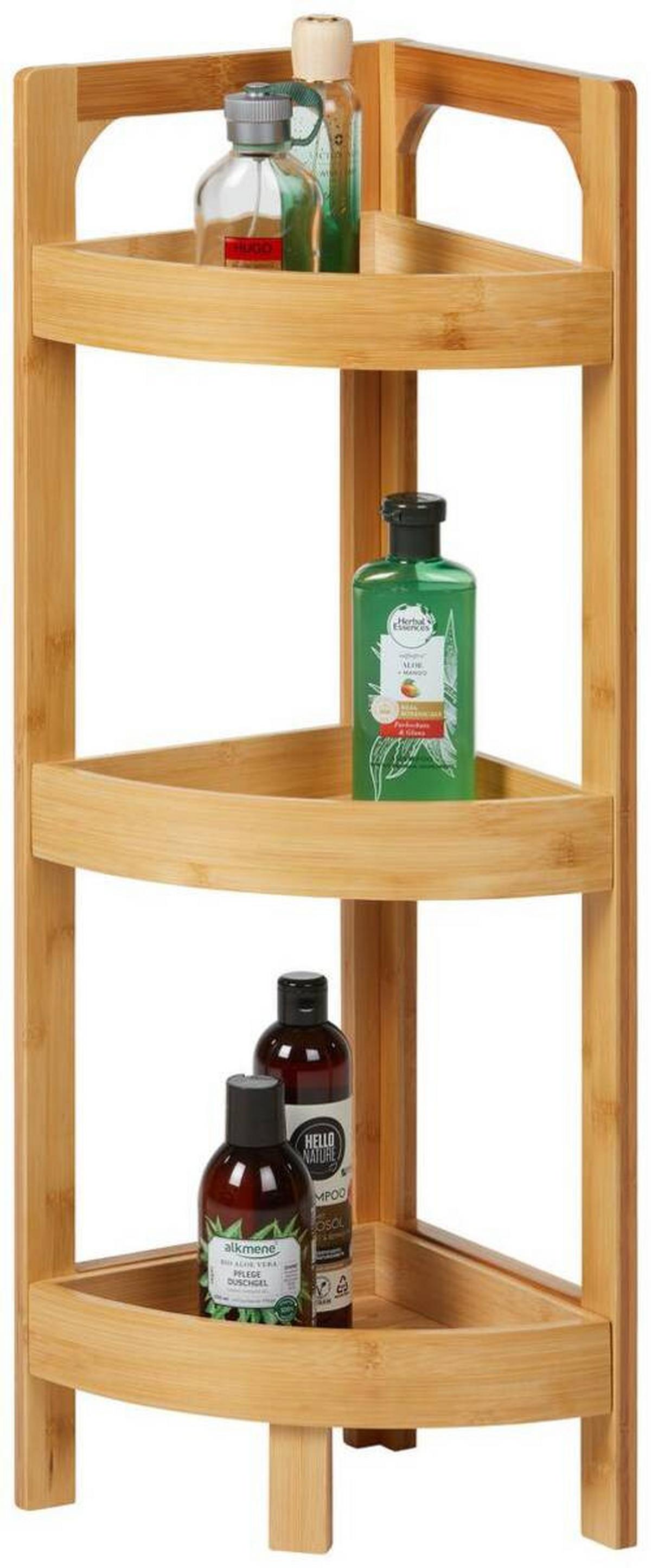 ROHOVÝ REGÁL CLIO -SB- - průhledné/hnědá, Moderní, dřevo (23/79/23cm) - ecoTree