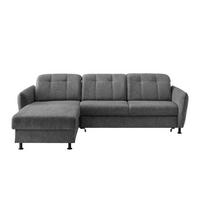 Ecksofa Minori Chenille Anthrazit, S: 184x267 cm - Anthrazit/Schwarz, MODERN, Textil (184/267cm) - Livetastic