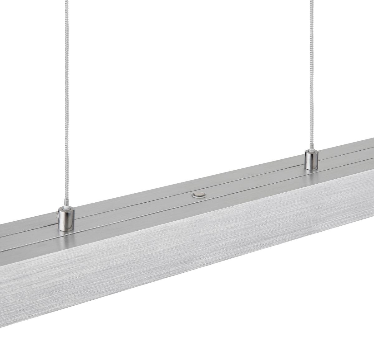 Hochvoltleuchte 230V, Opal/Alufarben - Opal/Alufarben, Design, Kunststoff/Metall (95-150/7,5/80-150cm) - Globo