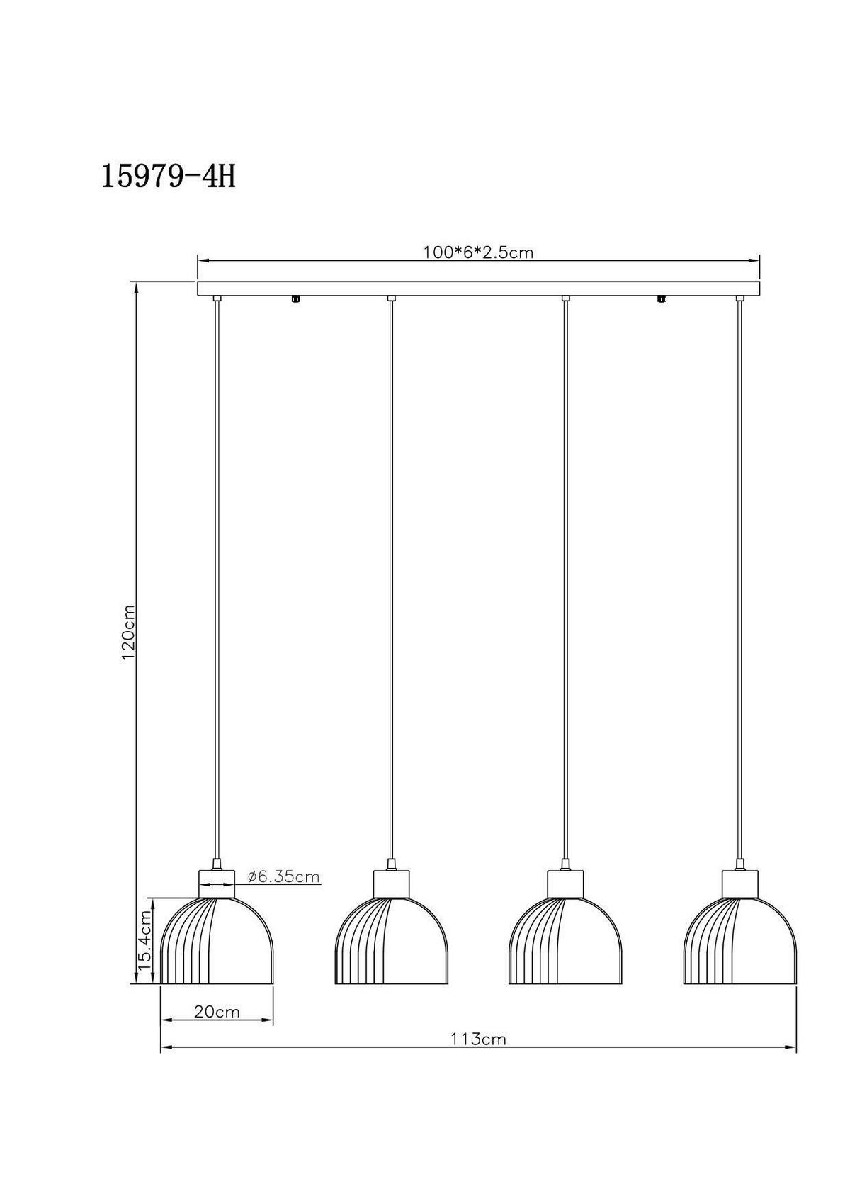 HÄNGELEUCHTE Braun, Schwarz, ca. 113x20 cm - Bernsteinfarben/Schwarz, Design, Glas/Holz (113/20cm) - Globo