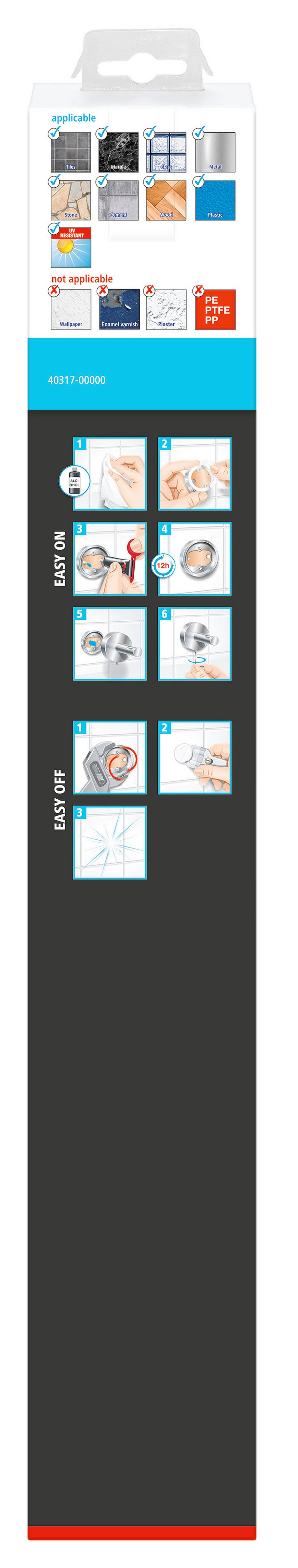 Handtuchhalter Smooz Chromfarben B: 5 Cm - Chromfarben, Trend, Metall (5/8,2/45,5cm) - Tesa