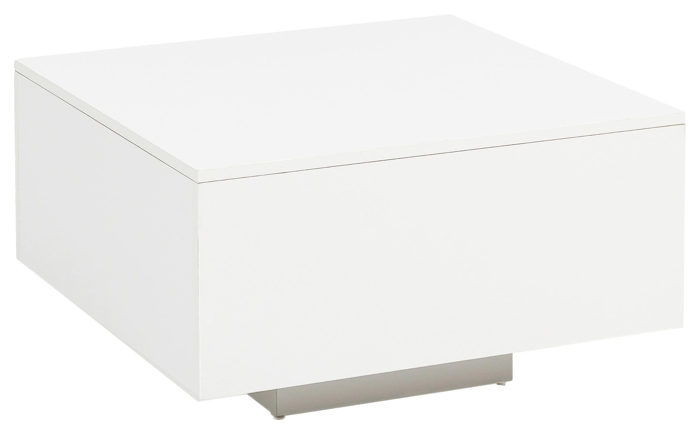 Konferenční stůl bílý - bílá, Moderní, kompozitní dřevo (60/60/35,5cm) - MID.YOU