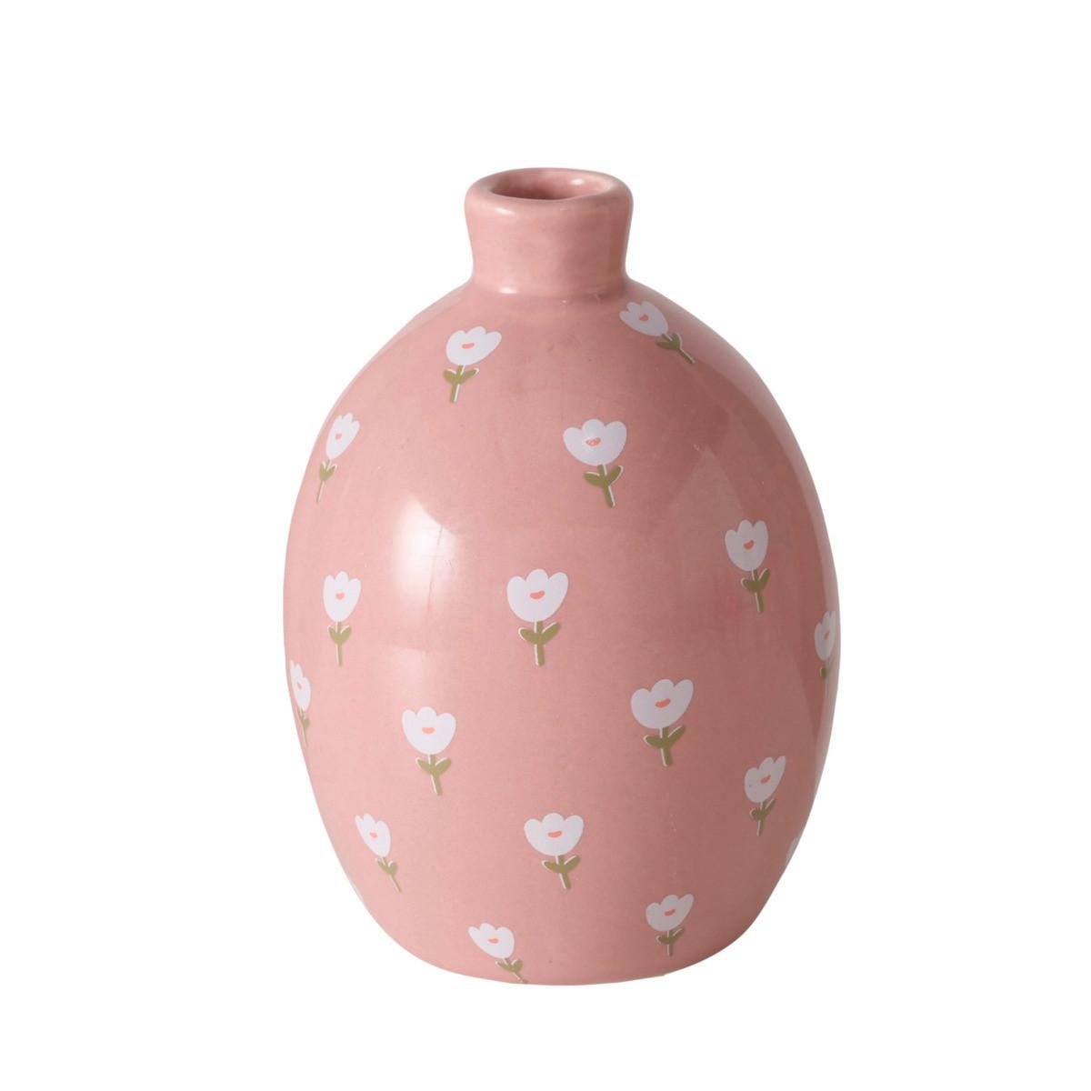 Váza Gardenlove -Paz- - világos rózsaszín/taupe, Basics, kerámia (8/10cm)