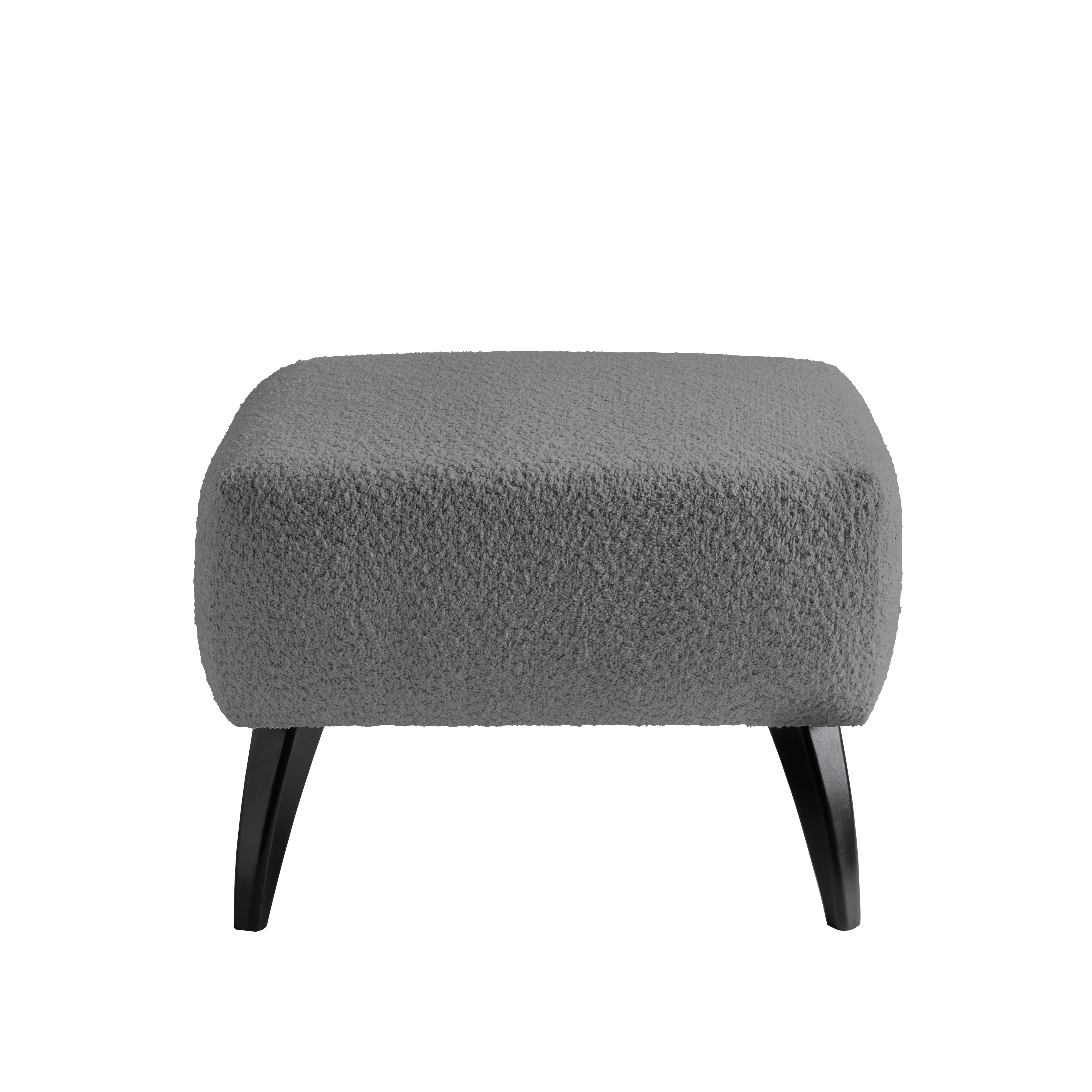 Hocker Colori Anthrazit B: 66 cm - Anthrazit/Schwarz, MODERN, Holz/Textil (66/44/66cm) - MID.YOU