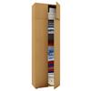 Víceúčelová skříň VANDOL barvy buku - černá/barvy stříbra, Moderní, kompozitní dřevo/plast (70/218/39cm) - MID.YOU