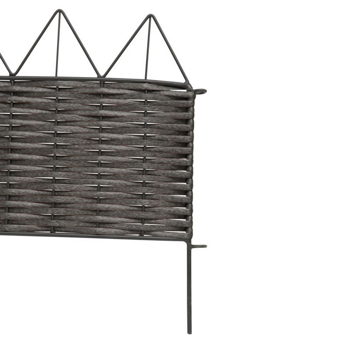 Beeteinfassung 25-35x100 cm Kunststoff Anthrazit Wetterb. - Anthrazit, Basics, Kunststoff (25/35/100cm)