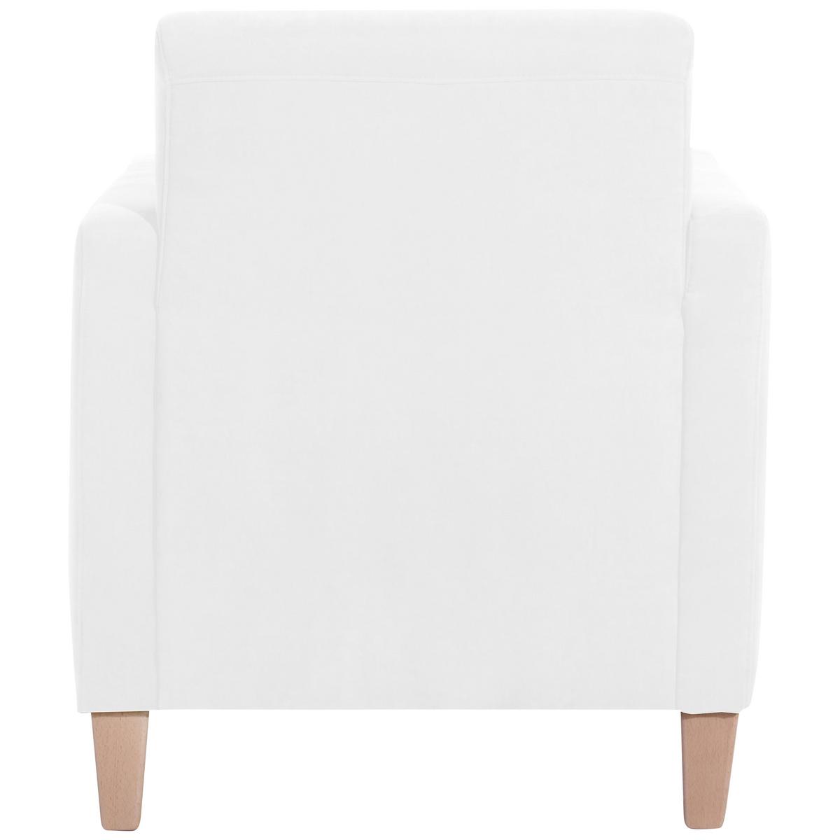 Polstersessel Mit Armlehnen Milla Samt Creme - Creme/Naturfarben, Design, Textil (71/81/70cm) - Max Winzer