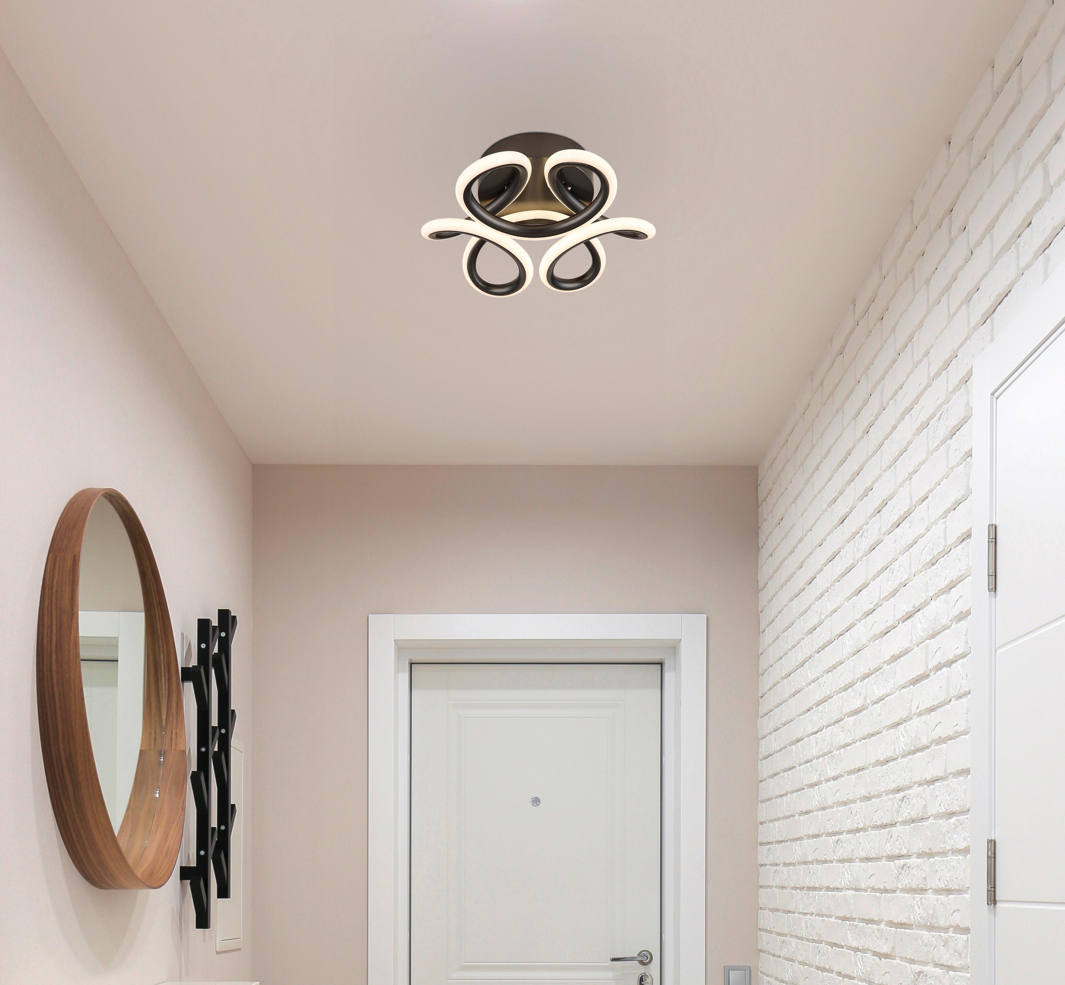 LED-Deckenleuchte 67386-24a Melisand - Anthrazit/Weiß, Basics, Kunststoff/Metall (26/10cm) - Globo
