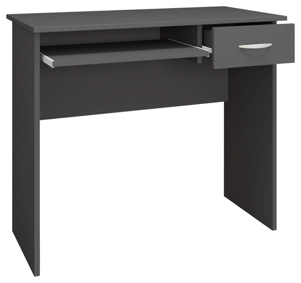 Schreibtisch Arusa Anthrazit B: 50 cm - Anthrazit/Weiß, MODERN, Holzwerkstoff (85/50/75cm) - MID.YOU