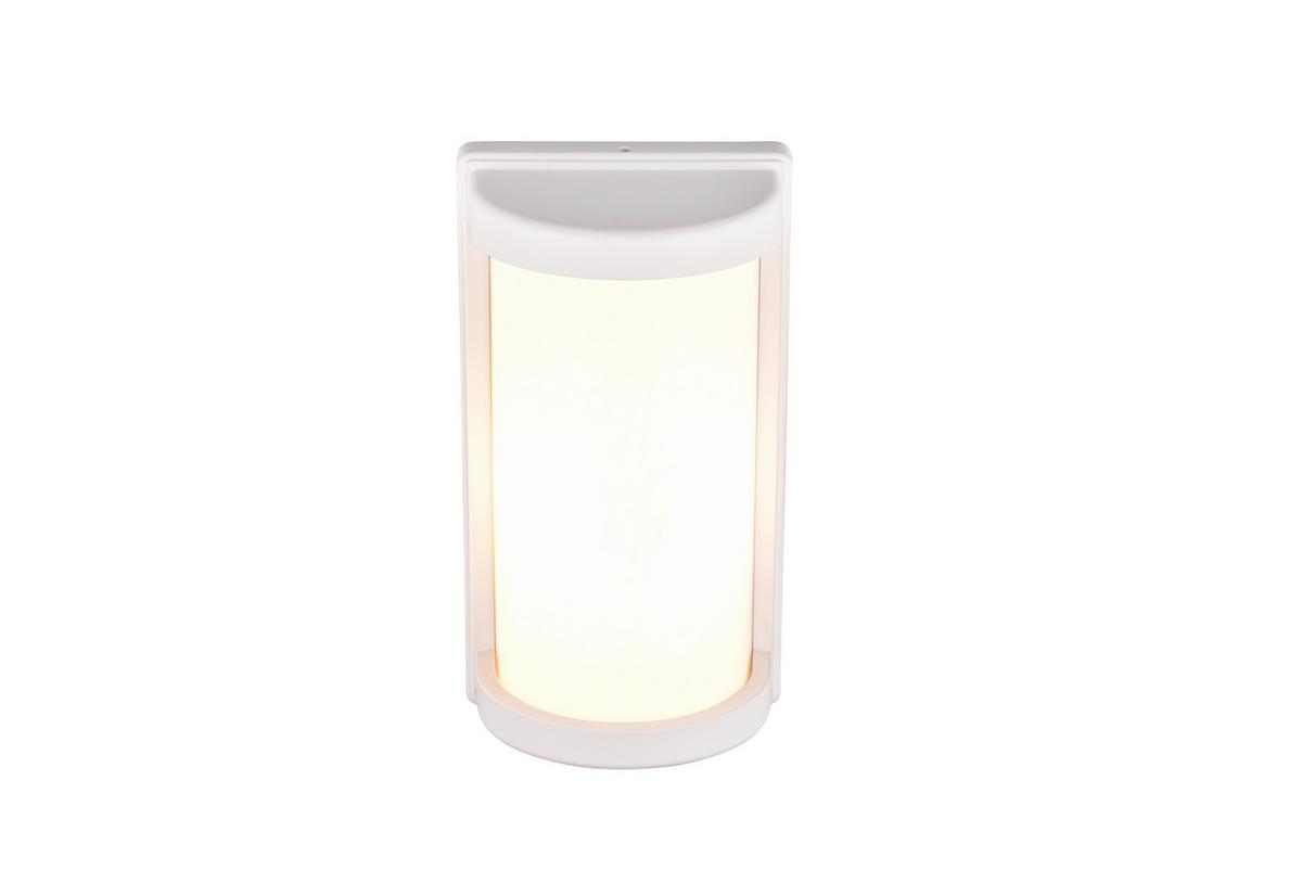AUßENWANDLEUCHTE 10W, Weiß - Weiß, Design, Kunststoff/Metall (26,5/14,5/10cm)