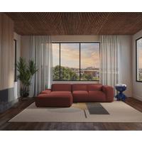 Ecksofa Hannah Rot 200x304 cm - Rot/Schwarz, Design, Textil (200/304cm) - MID.YOU