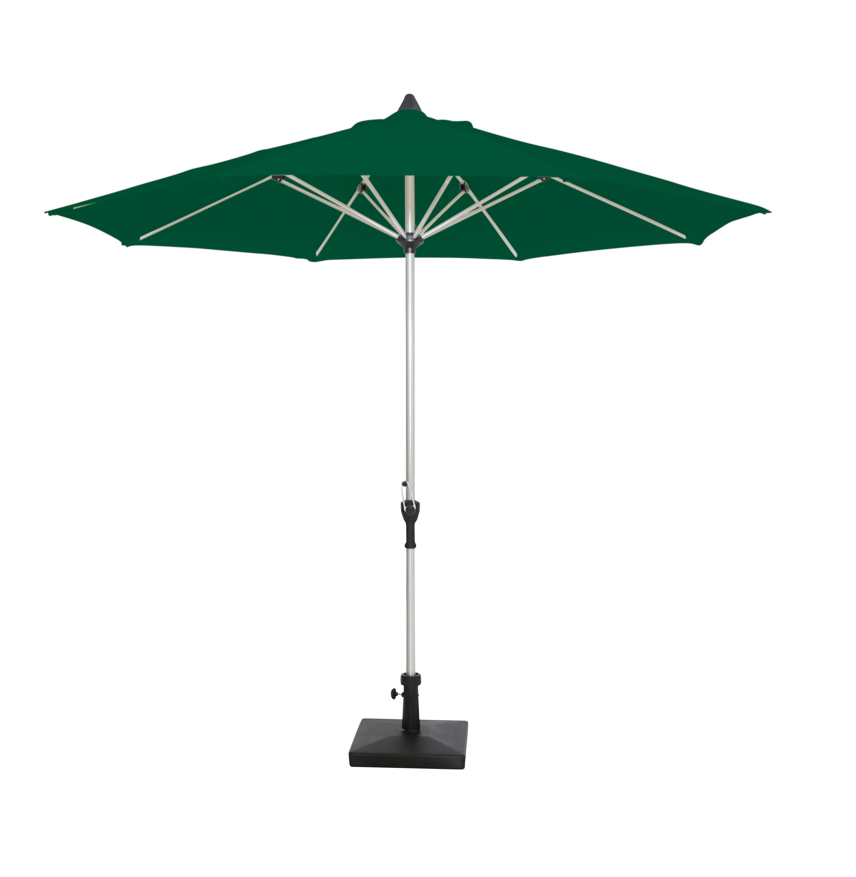 Sonnenschirm Acamp Acapole DM: 300cm Dunkelgrün - Platinfarben/Dunkelgrün, Basics, Textil/Metall (300cm) - Gardenson