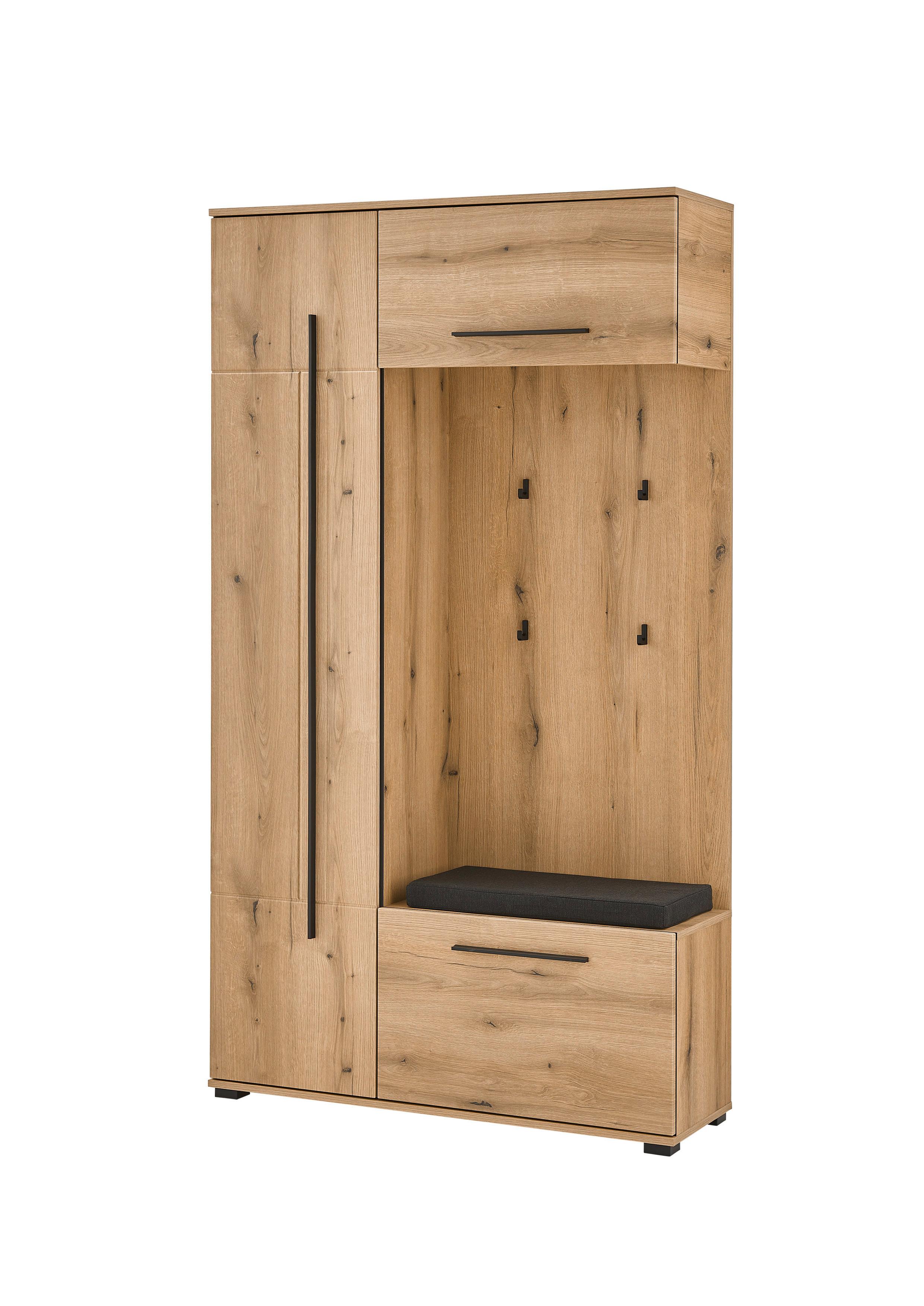 GARDEROBE Cantara Eichefarben B: 111cm - Eichefarben, MODERN, Holzwerkstoff (111/201/39cm) - MID.YOU