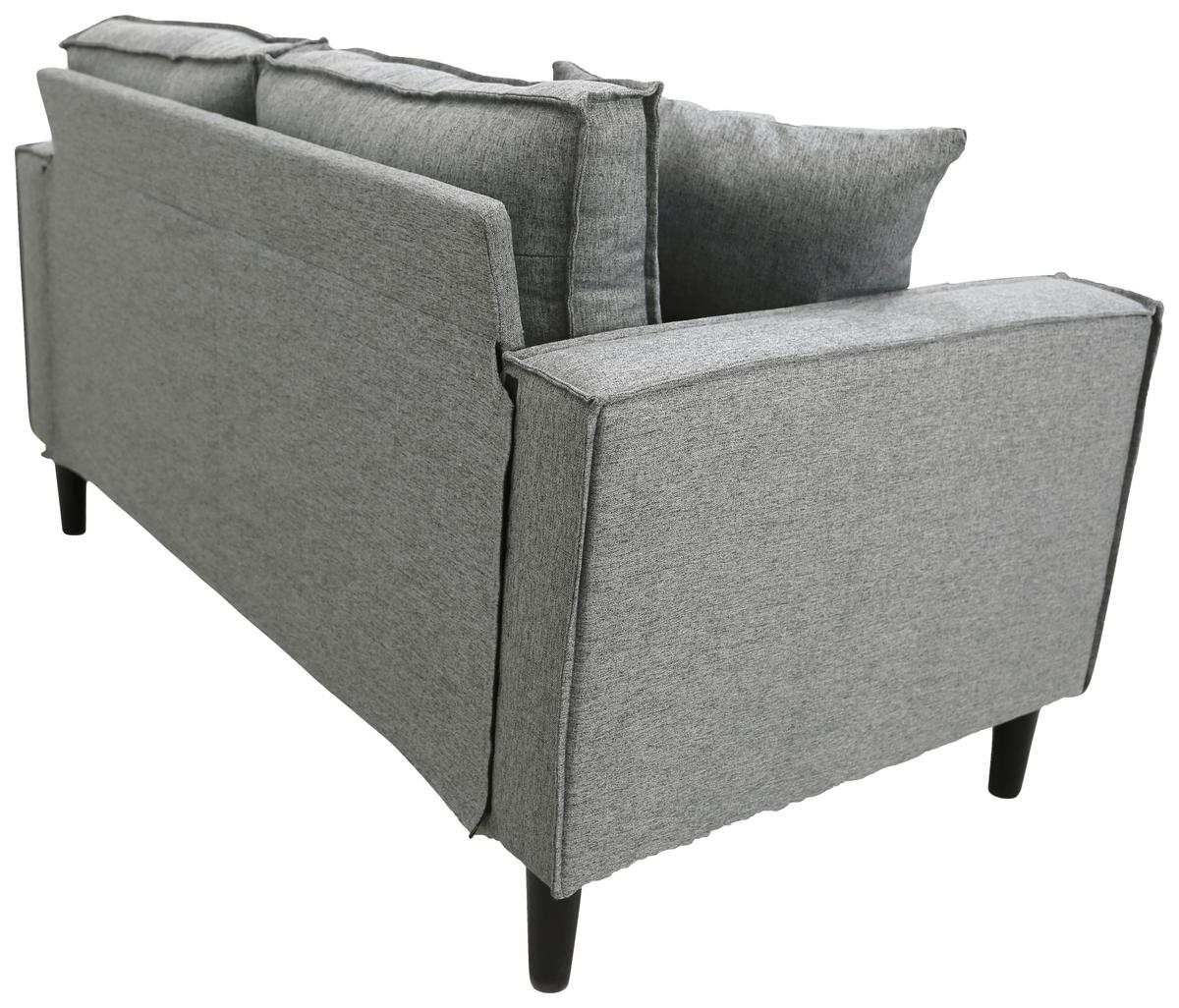 2-sitzer-sofa Beluna Hellgrau B: 141,5 Cm - Hellgrau/Schwarz, Basics, Textil (141,5/84/83cm) - P & B