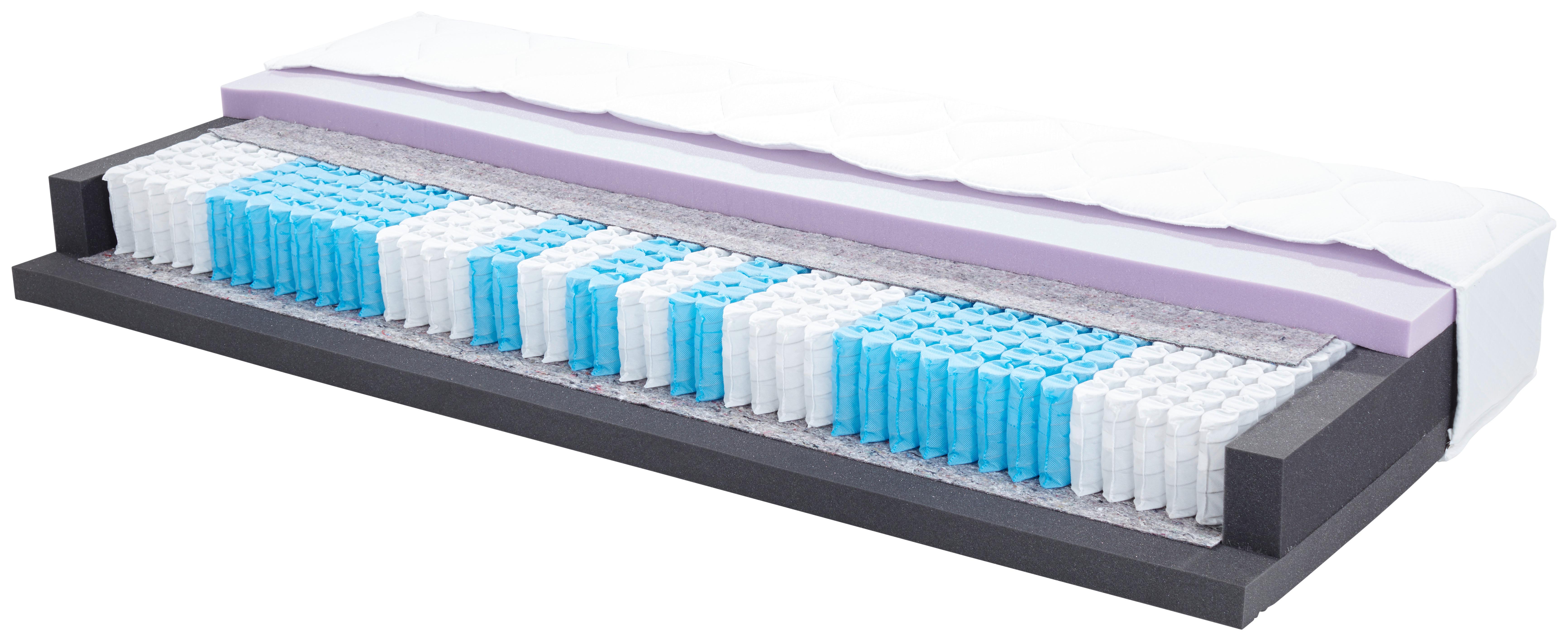 Taschenfederkernmatratze Noxira - Weiß, Textil (90/200cm) - Primatex