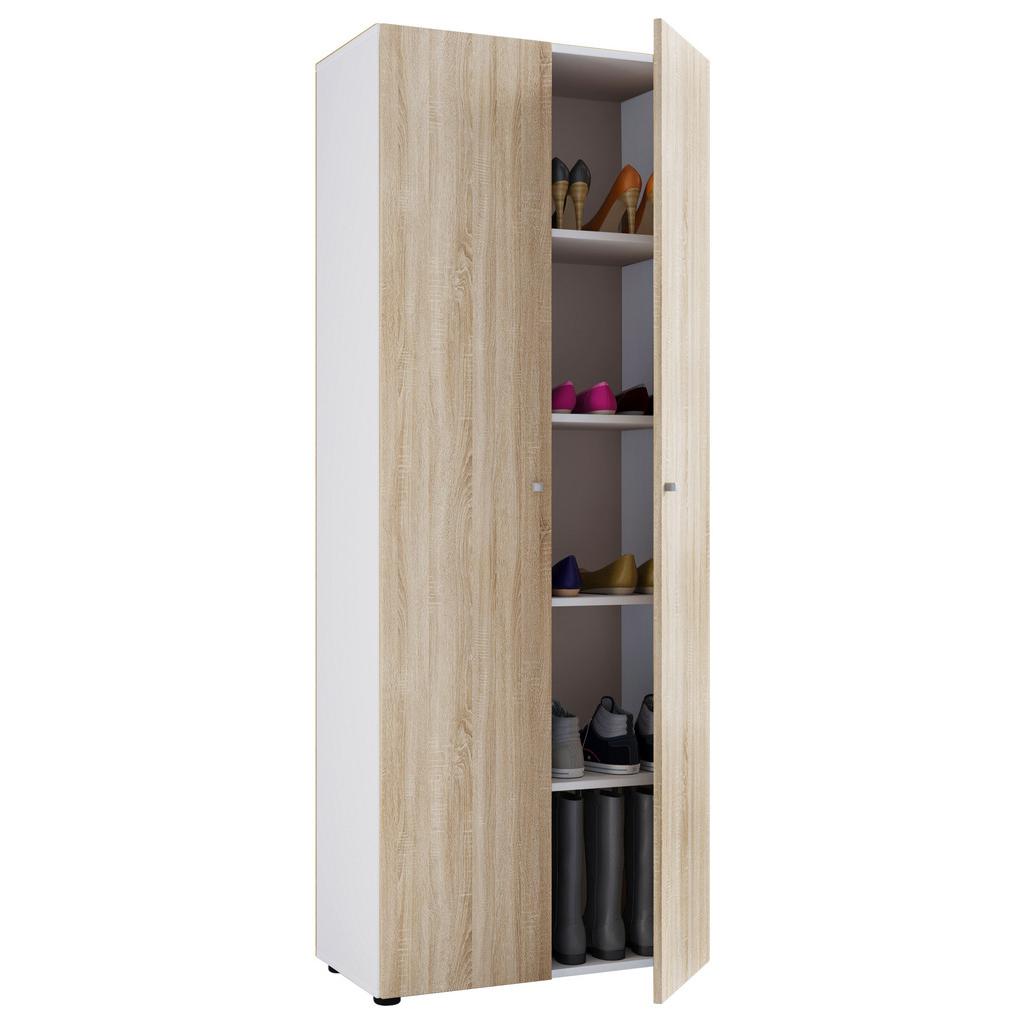 Schuhschrank Vandol Weiß, Eiche Dekor B: 71 cm