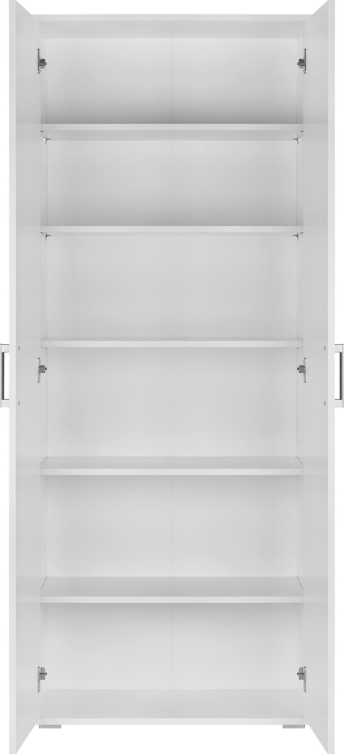 VIACÚČELOVÁ SKRIŇA JIMMY - biela/hliníková, Modern, kompozitné drevo/plast (70/179/34cm) - Mömax